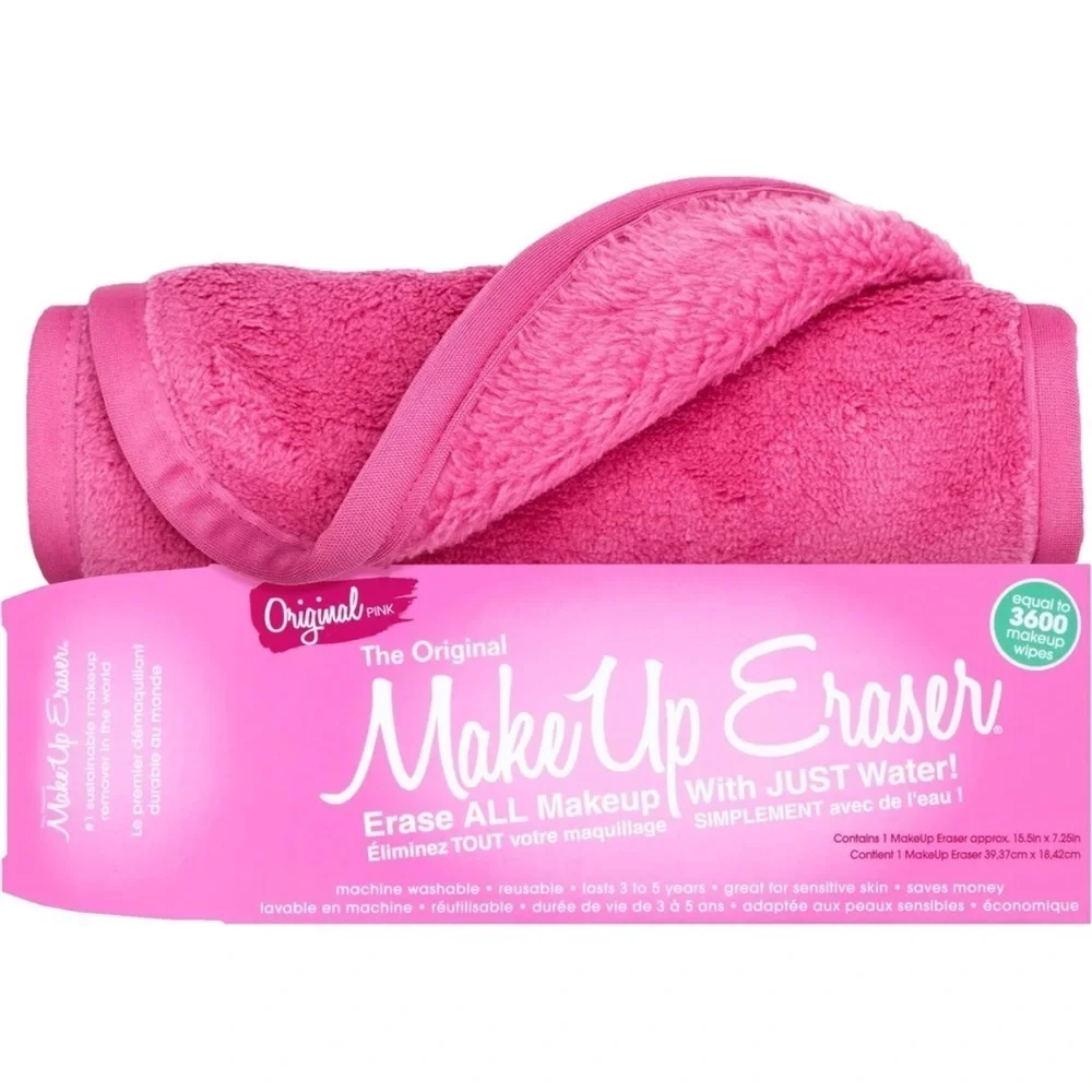 NIP The Original Makeup Eraser, Erase All Makeup With Just Water, Original Pink